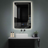 LED Spiegel Vertikal | Touch-Schalter | Anti-Beschlag-Funktion | Neutralweißes Licht - Reyze Seria Good Vibes Model 3